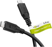 goobay Cavo USB-C Gen 4 Cavo di ricarica rapida da 100 W e 40 Gbit di trasferimento dati (PD) / Cavo di ricarica Tipo C Cavo dati Thunderbolt 3 e 4 / MacBook, iPad, HP, Dell / 2 m / 74193