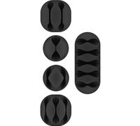 Goobay Clip Fermacavo Set da 5 pz Varie Misure Nero