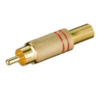 Goobay Connettore Audio RCA Maschio Dorato, Rosso