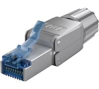 goobay Connettore di rete RJ45 schermato per montaggio senza attrezzi connettore STP CAT 6a con contatti dorati - 65939