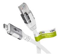 Goobay Ethernet-Kabel USB-C 3.1 auf RJ45 10 m verbindet Router Modem 74180