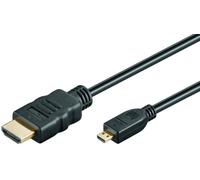 Goobay HDMI/micro HDMI cable 1.5m cavo HDMI 1,5 m HDMI tipo A (Standard) HDMI tipo D (Micro) Nero