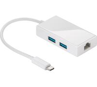Goobay Hub USB-C SuperSpeed 2 USB 3.0 e RJ-45 Gigabit