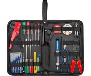 Goobay Kit Valigetta di 20 Attrezzi con Set di Saldatura in Pratica Custodia
