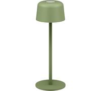 goobay Lampada da tavolo a LED ricaricabile 25 cm, 3 livelli di luminosità, comando touch, 150 lm, 3000 K, bianco caldo, autonomia fino a 12 ore, IP44, cavo di ricarica USB-C incluso - verde, 77677