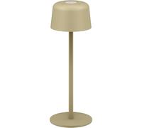 goobay Lampada da tavolo a LED ricaricabile 25 cm, 3 livelli di luminosità, comando touch, 150 lm, 3000 K, bianco caldo, autonomia fino a 12 ore, IP44, cavo di ricarica USB-C incluso - beige, 77678