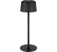 goobay Lampada da tavolo a LED ricaricabile 25 cm, 3 livelli di luminosità, comando touch, 150 lm, 3000 K, bianco caldo, autonomia fino a 12 ore, IP44, cavo di ricarica USB-C incluso - nero, 77675