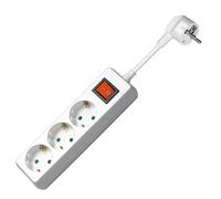 GOOBAY 51285 - Steckdosenleiste 3-fach mit Schalter, 1,5 m, weiß