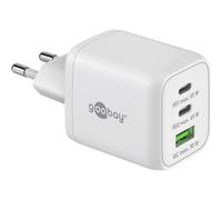 Goobay Nano Caricatore Alimentatore GaN 2xUSB-C™ (PD) + USB-A (QC) da Muro 65W B