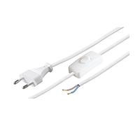 Goobay 51349 Cavo Alimentazione con Interruttore, Bianco, 1.5m Lunghezza del Cavo