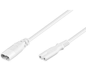 Goobay NK 127 W-0200 - Set di 3 cavi di alimentazione, 2 m, colore: Bianco