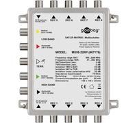 Goobay Passive SAT Multischalters 5 Ingni / 8 uscite, distributori d'argento per Max. 8 partecipanti da un satellite (67178) NEW