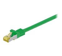 Goobay 91613 RJ45 Cavo Patch CAT 6A S/FTP (PiMF) con Cavo Grezzo CAT 7, Verde, 3m Lunghezza