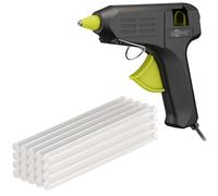 goobay Pistola per colla a caldo 40 W con 20 bastoncini di colla - per bastoncini da 11 mm, cavo da 1 m, tempo di riscaldamento rapido 2 - 3 minuti, riparazioni o DYI, versatile per ceramica, legno