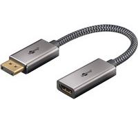 Goobay Plus DisplayPort> HDMI Adapterkabel 4K a 60Hz grau Adattatore 75271