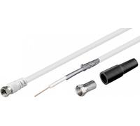 goobay RF-kabel Dobbelt afskÃ¦rmet koaksial 10m Hvid Hvid NEW
