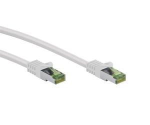 Goobay RJ45 Patchkabel mit CAT 8.1 S/FTP Rohkabel 10m, weiß