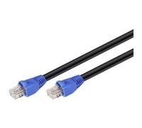 Goobay 94397 CAT 6 Cavo Patch per Esterni, U/UTP, Nero, 75m Lunghezza