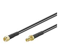Goobay RP-SMA FM 200 - 2.0m 2m Black coaxial cable - Coaxial Cables (RP-SMA, RP-SMA, 2 m, Male/Female, Black)