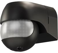 goobay Sensore di movimento a infrarossi per esterni e interni, IP44, inclinabile e orientabile, sensore di movimento PIR 180°, 12 m, per LED fino a 400 W, nero, 79592