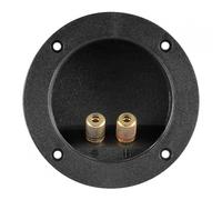 Goobay Set di 2 Terminali Dorati per Altoparlanti Rotondi Neri