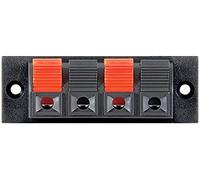 Goobay - Set di 5 morsetti a vite per altoparlante con 4 scatti, colore: Nero/Rosso