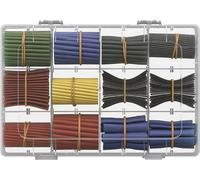 goobay Set di guaine termorestringenti, 560 pezzi, 5 colori, 12 misure, 2:1, per isolamento e riparazione dei cavi, assortimento di guaine termorestringenti con scatola per isolamento elettrico e