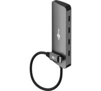 Goobay Slim 4-Port USB-Hub Tipo-C, Hub USB grigio