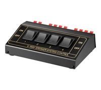 Goobay 11934 Speaker Switchbox, Per collegare fino a 4 coppie di diffusori, nero