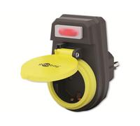 Goobay Spina di contatto di messa a terra, 1 spina nero/giallo