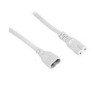 goobay Strom IEC 60320 C8 Strom IEC 60320 C7 Hvid cavo di alimentazione da 2 m NEW