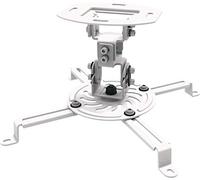 Goobay - Supporto da soffitto Universale per proiettore, Flex L, Bianco, con Giunto cardanico