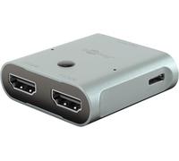 goobay Switch HDMI 2.1, 8 K, 60 Hz, commutatore 2 x 1, per televisore/monitor/proiettore, 2 ingressi e 1 uscita, il commutatore supporta PS5, Xbox, laptop, eARC & Dolby Atmos, 77791