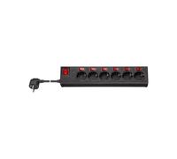 GB 72567 - Presa multipla, a 6 ingressi, tipo F - CEE 7/3, commutabile sing