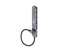 goobay USB C 3.2 - USB A 3.2 / USB C maschio a 4 X USB-A, hub compatto per laptop, tablet, smartphone, velocità dati SuperSpeed fino a 5 Gbps, compatibile con Windows/Linux/macOS, 79157