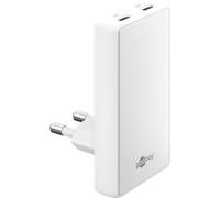 Goobay USB-C PD GaN 90° Dual-Schnelladegerät 65 W white 65 Watt 75726