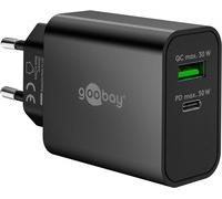 Goobay USB-C PD GaN Dual-Schnelladegerät 30 W black Caricabatteria 75335