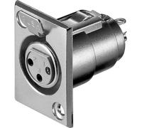 Goobay XLR 187-3 Connettore filo XLR FM Acciaio inossidabile (11221) NEW