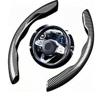 GOOBIX Coprivolante per Auto per Skoda Yeti/Superb/Octavia/Octavia Wagon/Fabia, Fibra Carbonio Antiscivolo Ultraleggero Copri Volante Accessori Interni per Auto Universali,Black