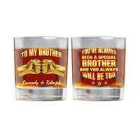 GOOBRRL Bicchiere da whisky personalizzato con nome personalizzato You've Always Been A Special Brother Whisky Cup divertente regalo dell'amicizia pugno Bump Brothers Glass per uomini, fratelli, amici