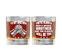 GOOBRRL Bicchiere da whisky personalizzato con nome personalizzato You've Always Been A Special Brother Whisky Cup regalo dell'amicizia divertente fratelli bicchiere per uomini, fratelli, amici, papà