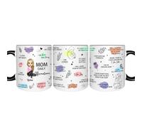 GOOBRRL Tazza da caffè personalizzata con affermazioni quotidiane, ritratto personalizzato con affermazione della mamma, tazza in ceramica per la festa della mamma, tazza positiva per promemoria