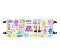 GOOBRRL Tazza da caffè personalizzata con affermazioni quotidiane, ritratto personalizzato con affermazione della mamma, tazza in ceramica per la festa della mamma, promemoria quotidiani, tazza