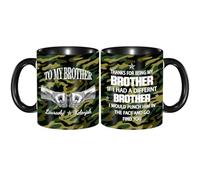 GOOBRRL Tazza da caffè personalizzata con scritta in inglese Thank For Being My Brothers (lingua italiana non garantita)