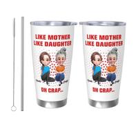 GOOBRRL Tazza da viaggio personalizzata con ritratto di madre e figlie da mamma con nome personalizzato mamma in acciaio inox, 590 ml, tazza da viaggio per la festa della mamma, tazza da caffè regalo