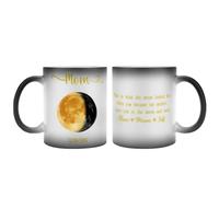 GOOBRRL Tazza personalizzata con fasi lunari, tazza da caffè personalizzata con data speciale con nome dei bambini, festa della mamma, tazza che cambia colore, ti amo alla luna e al ritorno, tazza