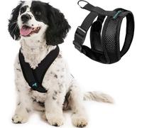 GOOBY Comfort X Pettorina Nera XL in Poliestere per Cani di Piccola Taglia, Anti-tiro, Anti-soffocamento, Maglia Leggera, Lavabile in Lavatrice