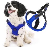 Gooby Escape Free Sport - Pettorina sportiva antifuga, in neoprene con regolazione a quattro punti, da viaggio per cani di taglia piccola e media, M, blu