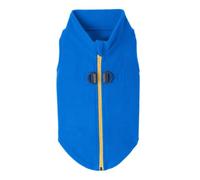Gooby - Gilet in pile con cerniera, con chiusura a cerniera e anello per guinzaglio, colore: Blu, XL
