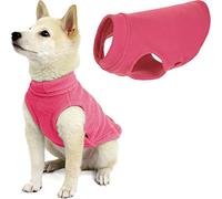 GOOBY Gilet in pile elasticizzato per cani, colore rosa, medio e caldo, per cani di piccola e grande taglia